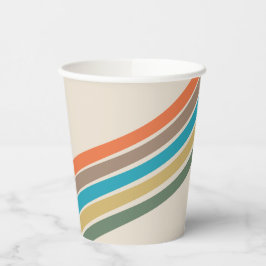 Groovy Roller Schaatsen Party Cups | Strepen Papieren Bekers