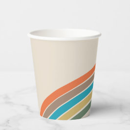 Groovy Roller Schaatsen Party Cups | Strepen Papieren Bekers