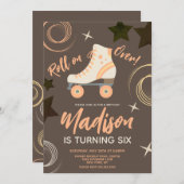 Groovy Roller Schaatsen Rollerskating Kaart (Voorkant / Achterkant)