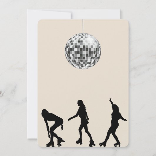 Groovy Roller Skating Birthday Party Kaart (Achterkant)