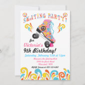 Groovy Rolschaatsen Party Uitnodigingen (Voorkant)