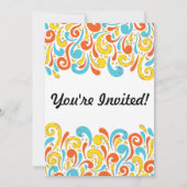 Groovy Rolschaatsen Party Uitnodigingen (Achterkant)