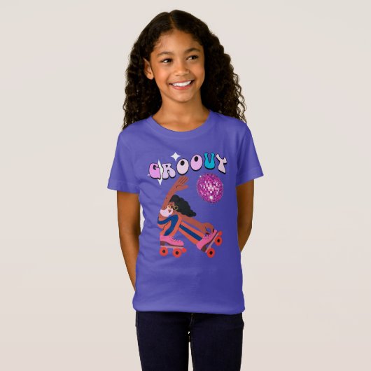Groovy rolschaatser t-shirt (Voorkant volledig)
