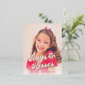 Groovy Roos Gold Valentijnsdag foto Folie Feestdagen Briefkaart (Staand Voorkant)