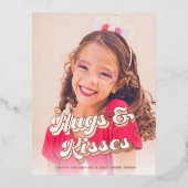 Groovy Roos Gold Valentijnsdag foto Folie Feestdagen Briefkaart (Voorkant)