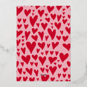 Groovy Roos Gold Valentijnsdag Fotokaart Folie Feestdagenkaart (Achterkant)