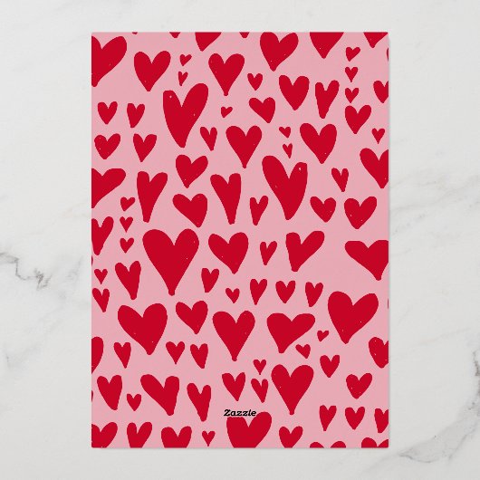 Groovy Roos Gold Valentijnsdag Fotokaart Folie Feestdagenkaart (Achterkant)