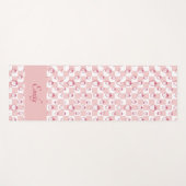 Groovy roze aardbeiencheckbord, Y2K 90s Yoga Yogamat (Voorkant (horizontaal))