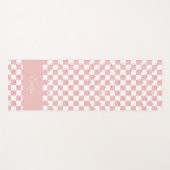 Groovy roze aardbeiencheckbord, Y2K 90s Yogamat (Voorkant (horizontaal))