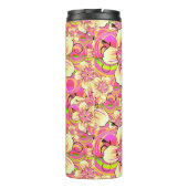 groovy roze bloempatroon thermosbeker (Achterkant)