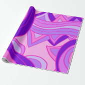 Groovy Roze Cadeaupapier (Uitgerold)