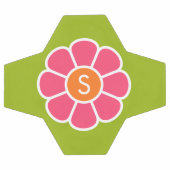 Groovy Roze Daisy met Aangepast Sinaasappel Monogr Voetbal (Enkel)