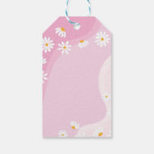 Groovy Roze Daisy Verjaardagsfeestje Dank u Label Cadeaulabel (Achterkant)