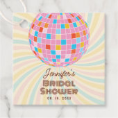 Groovy Roze Disco Bal Bruidsfeest Bedankt Bedankjes Labels (Voorkant)