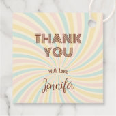 Groovy Roze Disco Bal Bruidsmeisjesfeest Bedankt Bedankjes Labels (Achterkant)