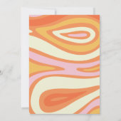 Groovy Roze en Oranje Bloemen Bunco Kaart (Achterkant)