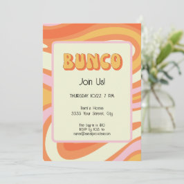 Groovy Roze en Oranje Bunco Kaart