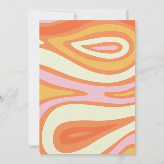 Groovy Roze en Oranje Bunco Kaart (Achterkant)