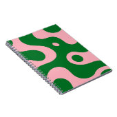 Groovy Roze & Groen Abstract Spiral Notitieboek (Rechterzijde)