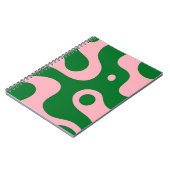 Groovy Roze & Groen Abstract Spiral Notitieboek (Linkerzijde)