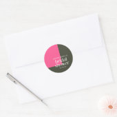 Groovy Roze Groen Vrijgezellenfeest, aangepast Ronde Sticker (Envelop)