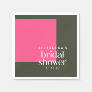 Groovy Roze Groen Vrijgezellenfeest, aangepast Servet