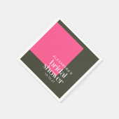 Groovy Roze Groen Vrijgezellenfeest, aangepast Servet (Hoek)