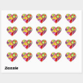Groovy Roze Hart Hart Sticker (Vel)