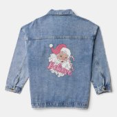 Groovy  roze kerstman gelooft Kerstmis Denim Jacket (Achterkant)