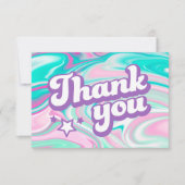 Groovy Roze, Paarse, Mintgroene Krullen Bedankt (Voorkant)