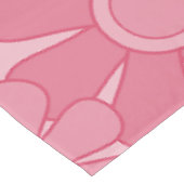 Groovy Roze Retro 60s 70s Bloemen Patroon Tafelkleed (Gekanteld)