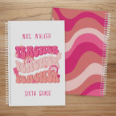 Groovy Roze Retro Leraar Planner