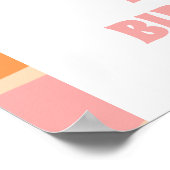 Groovy Roze Retro Meisje Verjaardagsfeestje Welkom Poster (Hoek)