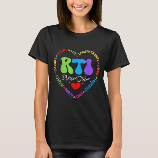 Groovy Rti Dream Team T Resnse Intervention Squad  T-shirt (Voorkant)