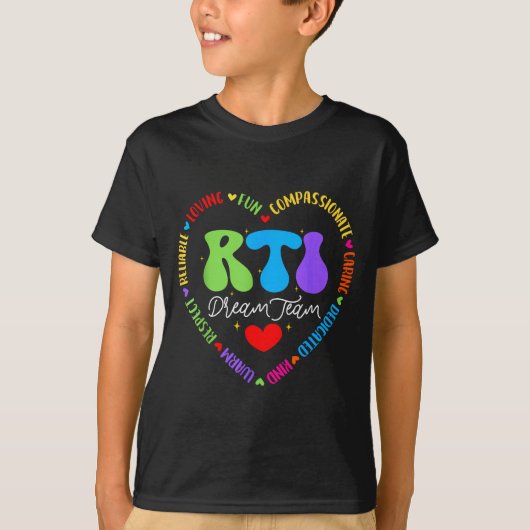 Groovy Rti Dream Team T Resnse Intervention Squad  T-shirt (Voorkant)