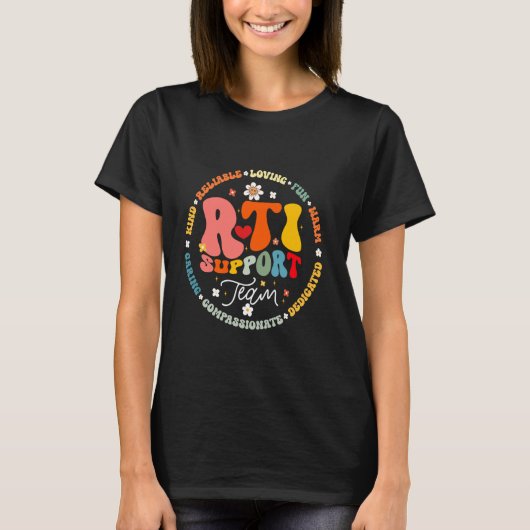 Groovy RTI-ondersteuningsteam voor interventie T-shirt (Voorkant)