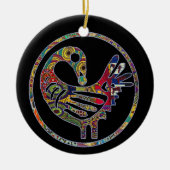 Groovy Sankofa Bird Keramisch Ornament (Voorkant)