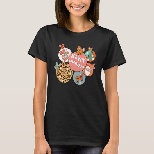 Groovy Santa Christmas Ho Ho Ho Pumpkin Face Wome T-shirt (Voorkant)