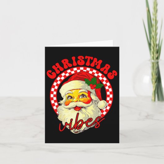 Groovy Santa Claus Christmas Vibes 1 Kaart (Voorkant)
