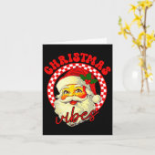 Groovy Santa Claus Christmas Vibes 1 Kaart (Gele Bloem)