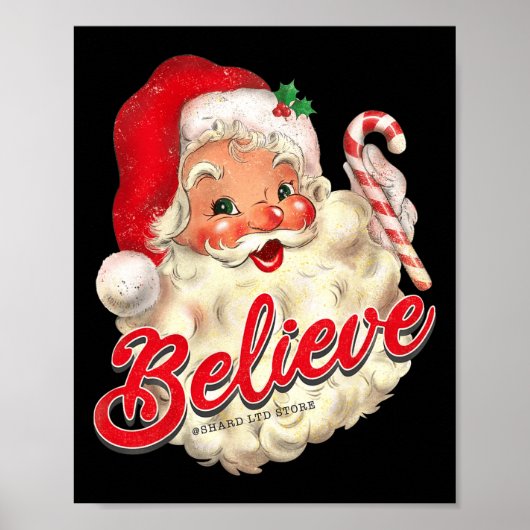 Groovy  Santa Claus Merry Mannen Wom Poster (Voorkant)