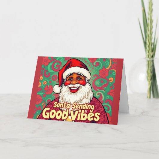 Groovy Santa Feestdagen Kaart (Voorkant)
