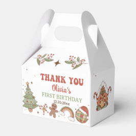 Groovy Santa Kerstmis Verjaardagsfeestje Favor Box Bedankdoosjes