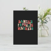 Groovy Santa's favoriete weekmaker voor kerstmis X Kaart (Staand voorkant)