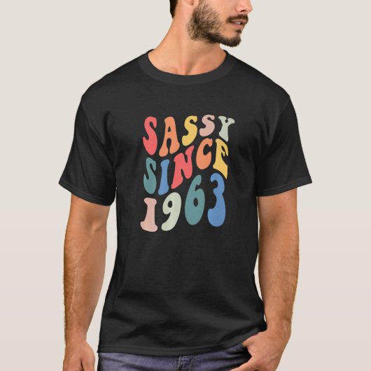 Groovy Sassy Sinds 1963 1963 Vrouwen Verjaardagsfe T-shirt (Voorkant)