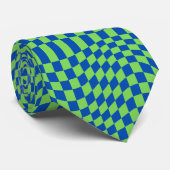 Groovy schaakbord, Y2K 90s Stropdas (Opgerold)