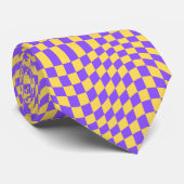 Groovy schaakbord, Y2K 90s Stropdas (Opgerold)