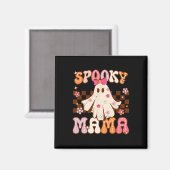 Groovy Schattige Ghost Spooky Mama Halloween Kostu Magneet (Voorkant / Achterkant)