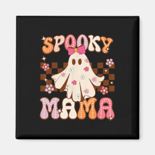 Groovy Schattige Ghost Spooky Mama Halloween Kostu Magneet