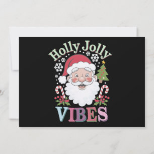 Groovy Schattige Kerstman Holly Jolly Sfeer Kerstm Feestdagenkaart